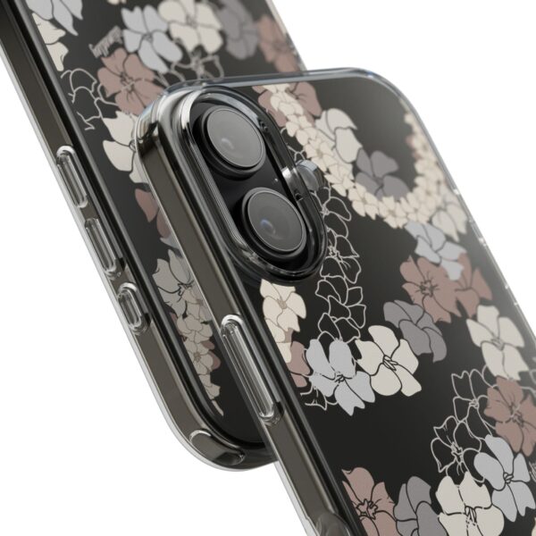 Puakenikeni En Face Flower Leis (Brown and Gray Neutrals) CLEAR Case