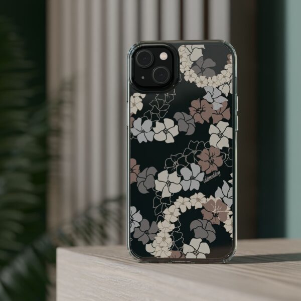 Puakenikeni En Face Flower Leis (Brown and Gray Neutrals) CLEAR Case