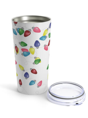 Tumbler- Holiday Lights (White)