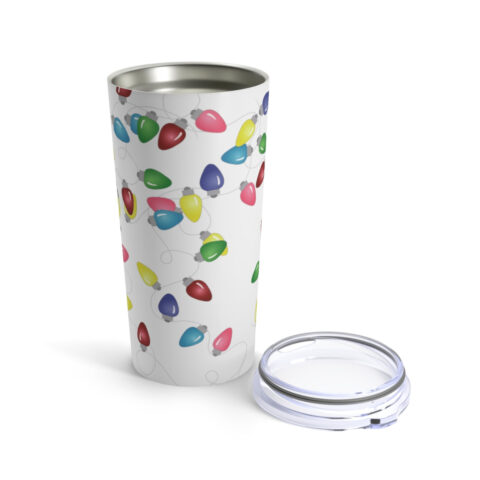Tumbler- Holiday Lights (White)