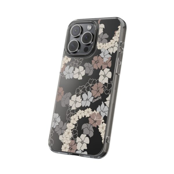 Puakenikeni En Face Flower Leis (Brown and Gray Neutrals) CLEAR Case