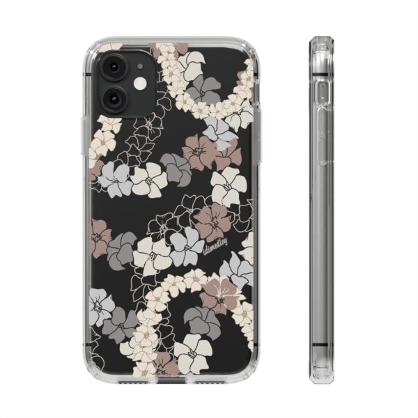 Puakenikeni En Face Flower Leis (Brown and Gray Neutrals) CLEAR Case