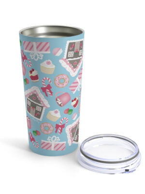 Tumbler- Holiday Delights and Candied Gingerbread House (Winter Blue)