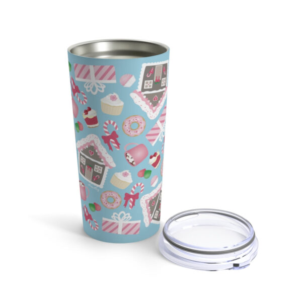 Tumbler- Holiday Delights and Candied Gingerbread House (Winter Blue)
