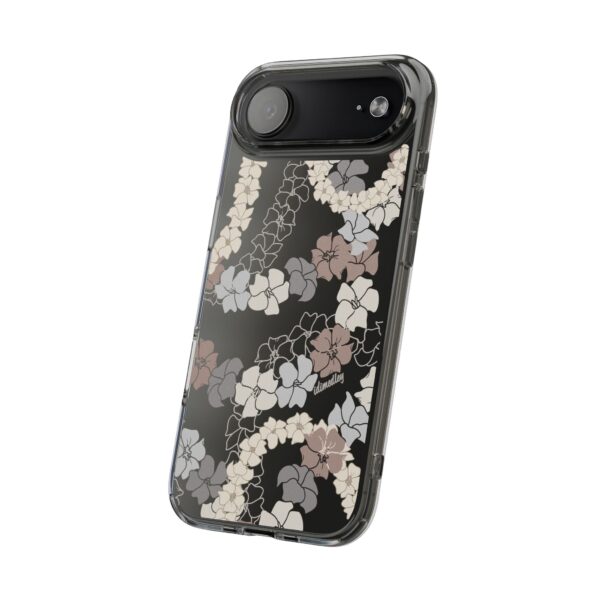 Puakenikeni En Face Flower Leis (Brown and Gray Neutrals) CLEAR Case