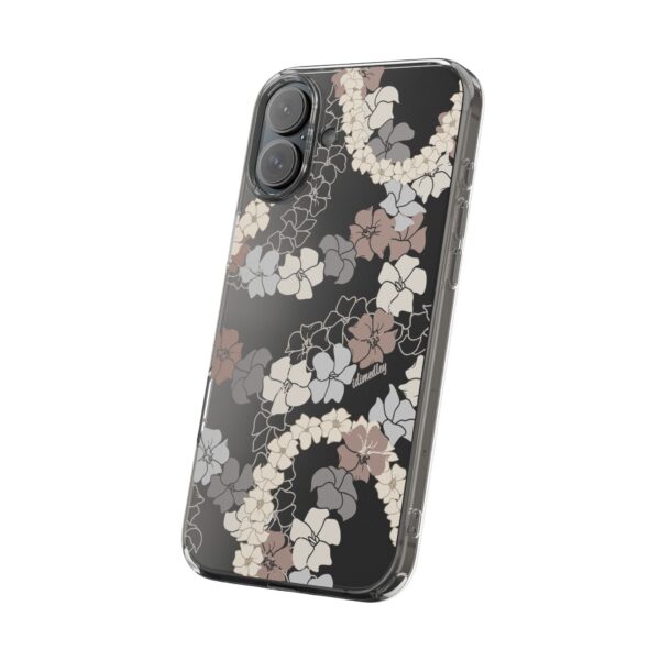 Puakenikeni En Face Flower Leis (Brown and Gray Neutrals) CLEAR Case